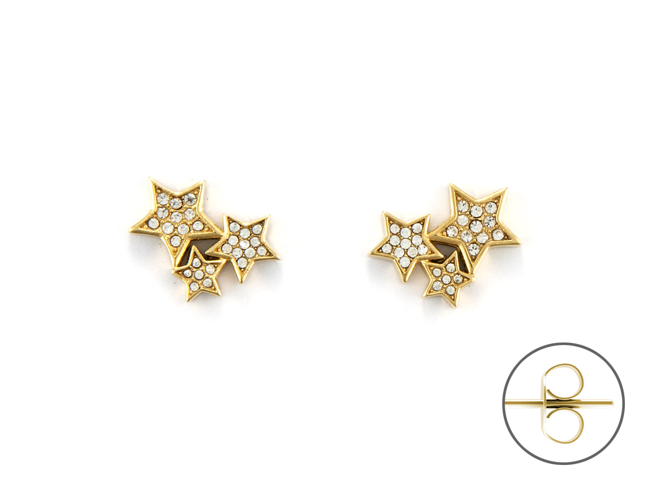 Orecchini Donna pendenti 4US Cesare Paciotti acciaio stelle e pietre  4UOR6527W